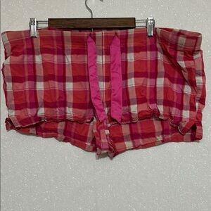 Plaid Pink and Red Shorts
